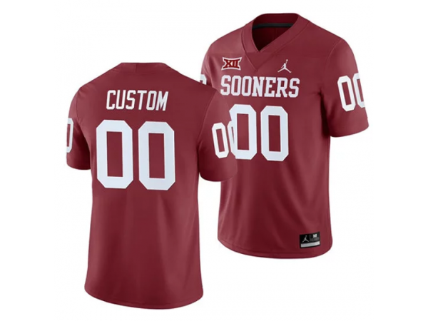 Custom Oklahoma Sooners Red Football Jersey