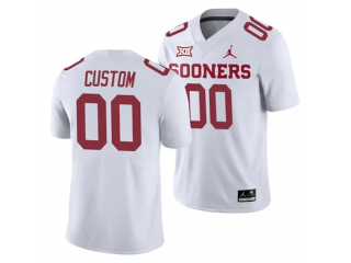 Custom Oklahoma Sooners White Football Jersey