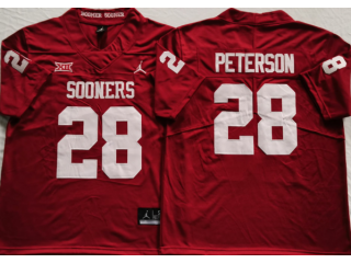 Oklahoma Sooners #28 Adrian Peterson Red Football Jersey