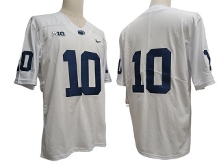 Penn State Nittany Lions #10 White Football Jersey