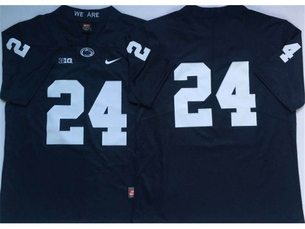 Penn State Nittany Lions #24 Navy Football Jersey