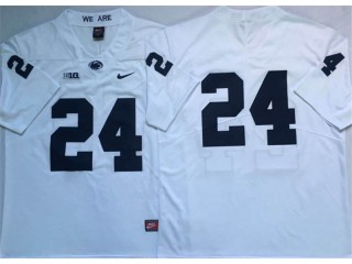 Penn State Nittany Lions #24 White Football Jersey
