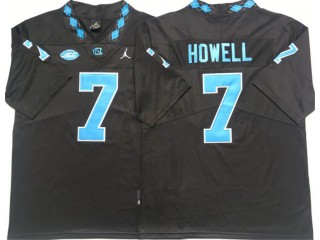 North Carolina Tar Heels #7 Sam Howell Black Football Jersey