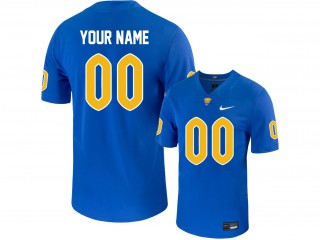 Custom Pittsburgh Panthers Blue Football Jersey