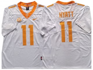 Tennessee Volunteers #11 Jalin Hyatt White Football Jersey