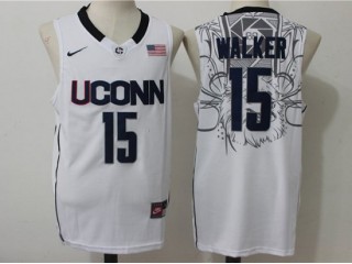 UConn Huskies #15 Kemba Walker White College Basketball Jersey
