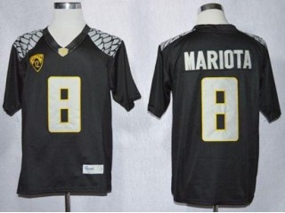 Oregon Ducks #8 Marcus Mariota Black Jersey - Custom