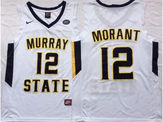Murray State Racers #12 Ja Morant White Basketball Jersey