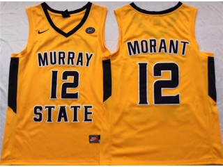 Murray State Racers #12 Ja Morant Yellow Basketball Jersey