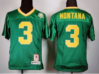 Notre Dame Fighting Irish #3 Joe Montana 1977 Green Football Jersey