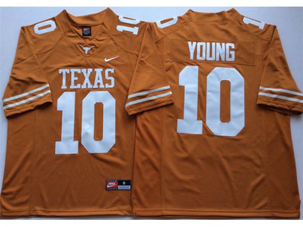 Texas Longhorns #10 Vince Young Orange Football Jersey