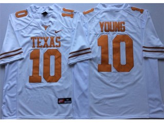 Texas Longhorns #10 Vince Young White Football Jersey
