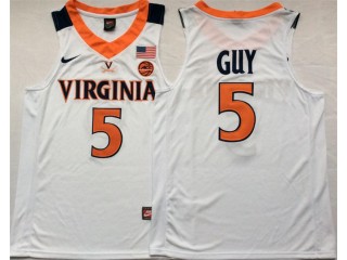 Virginia Cavaliers #5 Kyle Guy White College Basketball Jersey - Custom