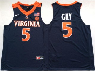 Virginia Cavaliers #5 Kyle Guy Navy College Basketball Jersey - Custom