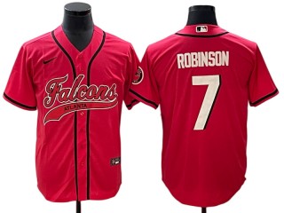 Atlanta Falcons #7 Bijan Robinson Baseball Jersey - Black/Red/White/Navy