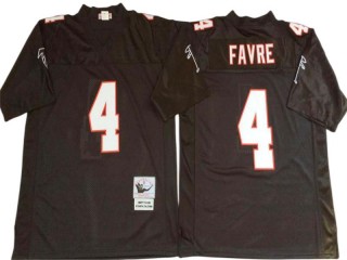 M&N Atlanta Falcons #4 Brett Favre Black Legacy Jersey