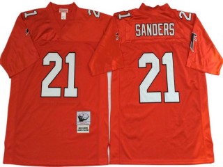 M&N Atlanta Falcons #21 Deion Sanders Red 1992 Legacy Jersey