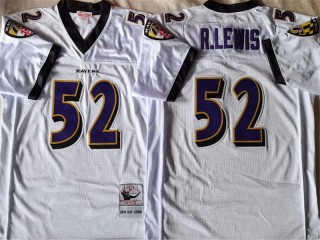 M&N Baltimore Ravens #52 Ray Lewis White Legacy Jersey