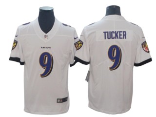 Baltimore Ravens #9 Justin Tucker Whtie Vapor Untouchable Limited Jersey