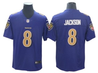 Baltimore Ravens #8 Lamar Jackson Purple Color Rush Vapor Limited Jersey