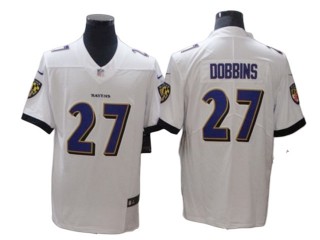 Baltimore Ravens #27 J.K. Dobbins White Vapor Untouchable Limited Jersey