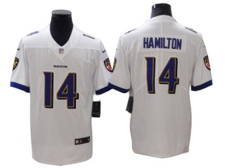 Baltimore Ravens #14 Kyle Hamilton White Vapor Limited Jersey