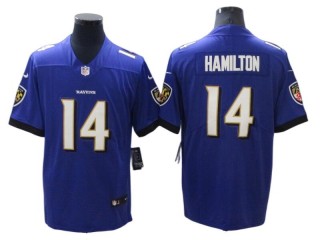 Baltimore Ravens #14 Kyle Hamilton Purple Vapor Limited Jersey