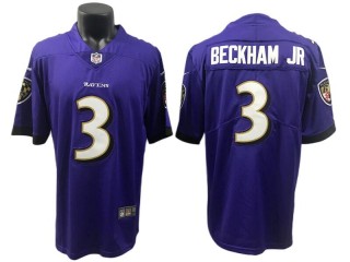 Baltimore Ravens #3 Odell Beckham Jr. Purple Vapor Limited Jersey