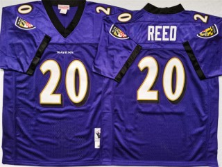 M&N Baltimore Ravens #20 Ed Reed Purple Legacy Jersey