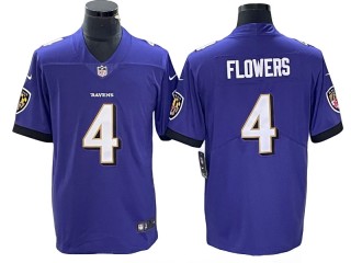 Baltimore Ravens #4 Zay Flowers Purple Vapor Limited Jersey
