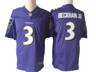 Baltimore Ravens #3 Odell Beckham Jr. Purple Vapor F.U.S.E. Limited Jersey