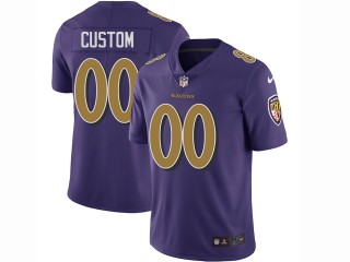 Custom Baltimore Ravens Purple Color Rush Limited Jersey