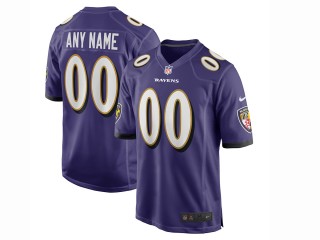 Custom Baltimore Ravens Purple Vapor Limited Jersey