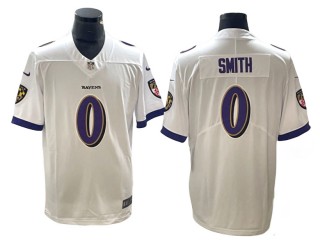 Baltimore Ravens #0 Roquan Smith White Vapor Limited Jersey