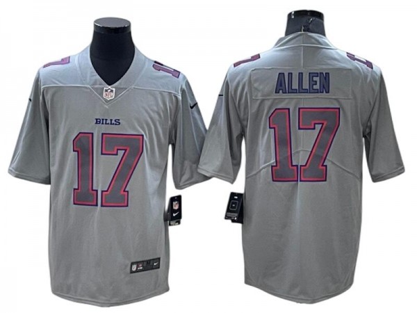 Buffalo Bills #17 Josh Allen Gray Atmosphere Jersey