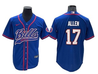 Buffalo Bills #17 Josh Allen Baseball Style Jersey - Blue/Red/Gray/Navy