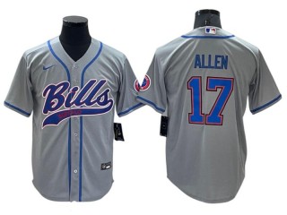 Buffalo Bills #17 Josh Allen Baseball Style Jersey - Blue/Red/Gray/Navy