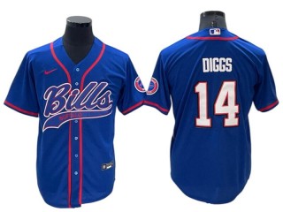 Buffalo Bills #14 Stefon Diggs Baseball Style Jersey - Red/Blue/Navy/Gray