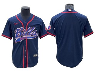 Buffalo Bills Blank Baseball Style Jersey - Blue/Red/Navy