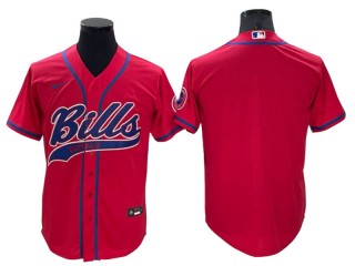 Buffalo Bills Blank Baseball Style Jersey - Blue/Red/Navy