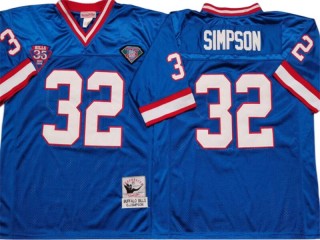 M&N Buffalo Bills #32 O.J. Simpson Blue Legacy Jersey