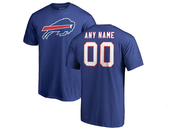 Buffalo Bills Blue & Red Personalized Icon Name & Number T-Shirt