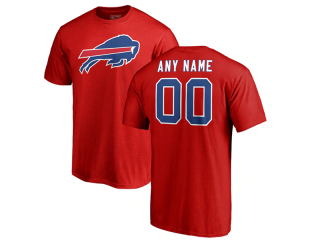 Buffalo Bills Blue & Red Personalized Icon Name & Number T-Shirt