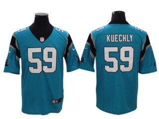 Carolina Panthers #59 Luke Kuechly Teal Blue Color Rush Legend Jersey