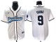 Carolina Panthers #9 Bryce Young Baseball Style Jersey - Black/White/Light Blue