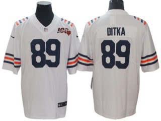 Chicago Bears #89 Mike Ditka White Alternate 100th Season Vapor Limited Jersey