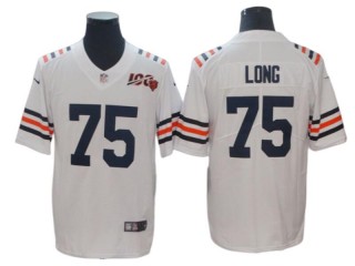 Chicago Bears #75 Kyle Long White Alternate 100th Season Vapor Limited Jersey