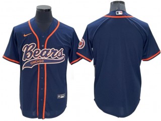 Chicago Bears Blank Navy Baseball Style Jersey