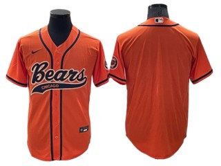 Chicago Bears Blank Orange Baseball Style Jersey