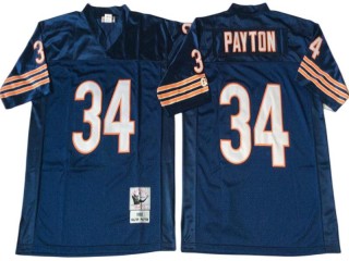 M&N Chicago Bears #34 Walter Payton Navy Legacy Jersey-Small Number